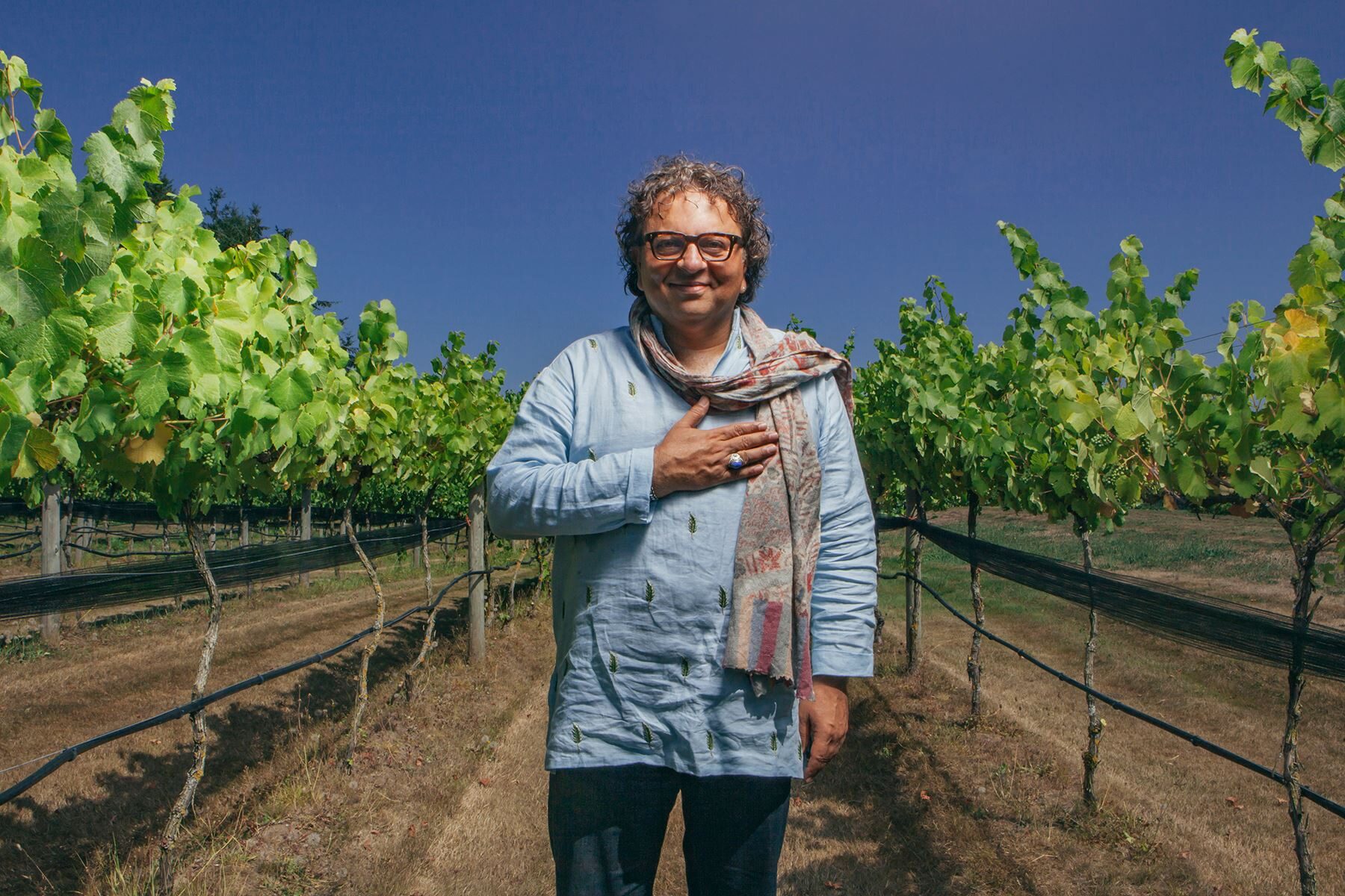 Chef portrait in vineyard